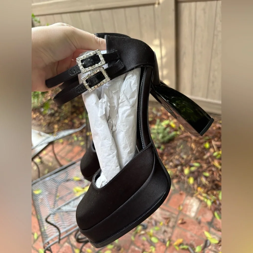 Nodaleto 120mm Angel Y satin pumps NEW